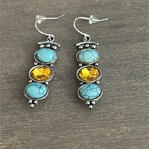 Turquoise Dangle Earrings NWOT